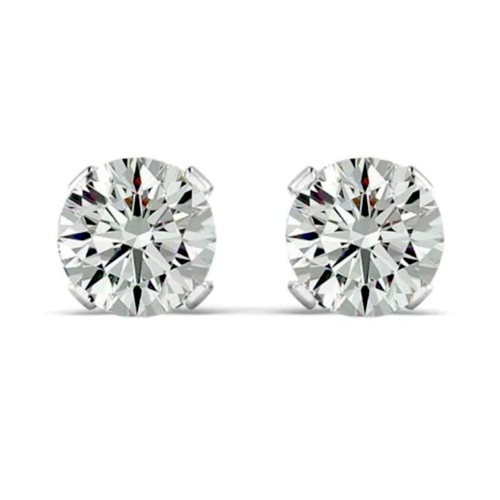 🌷🌷SALE🌷🌷Elegant 2 Carat MOISSANITE 14K White Gold screw back Stud Earrings